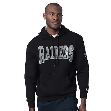 Men's Starter Black Las Vegas Raiders Thursday Night Gridiron Hoodie