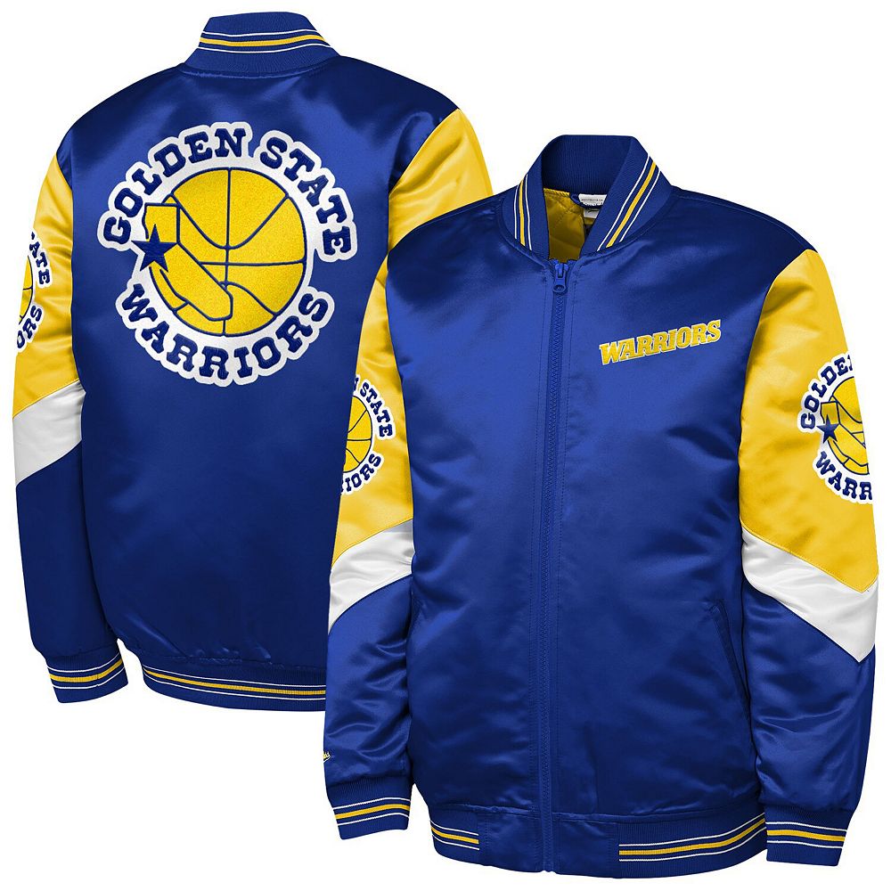 SAINTMICHAEL新品　cover all ネイビー　XL ジャケット Youth Mitchell & Ness Royal Golden State Warriors Throw It Back