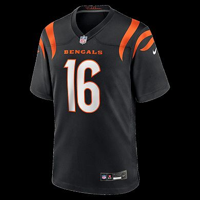 Men's Nike Joe Flacco Black Cincinnati Bengals Team Game Jersey
