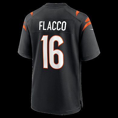 Men's Nike Joe Flacco Black Cincinnati Bengals Team Game Jersey