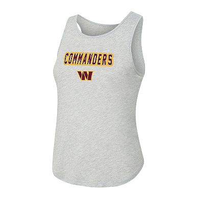 Women's Concepts Sport Heather Gray/Burgundy Washington Commanders Regulate Plaid Tank Top & Pants Sleep Set