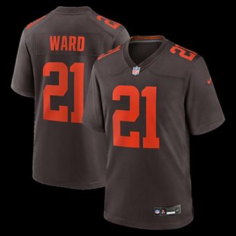 Men's Nike Denzel Ward Brown Cleveland Browns Alpha Dawg Game Jersey