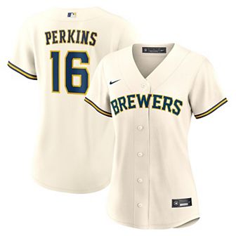 Women's Nike Blake Perkins Cream Milwaukee Brewers Home Replica Jersey