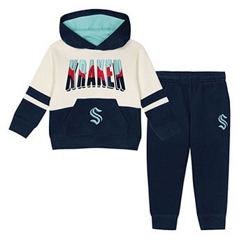 Toddler Outerstuff Deep Sea Blue Seattle Kraken Chants and Cheers Fleece Hoodie and Pants Set