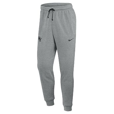 Men's Nike Heather Gray Wake Forest Demon Deacons Basketball Practice Dri-FIT Taper Sweatpants