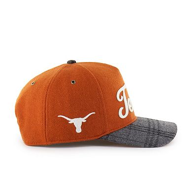 Unisex '47 Texas Orange Texas Longhorns Windowpane Plaid Collection Hitch Adjustable Hat
