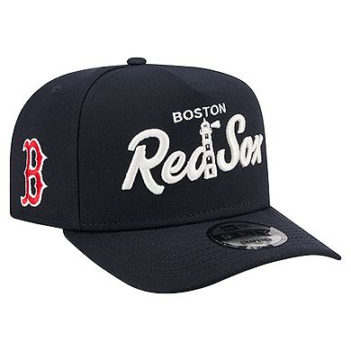 Men's New Era Navy Boston Red Sox Local Play A-Frame 9FIFTY Snapback Hat