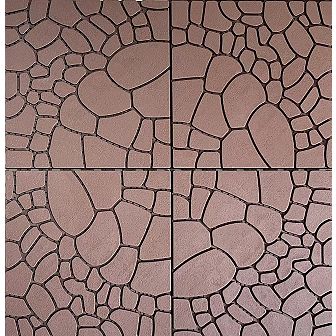 LOVMOR 44 pc 12 in Stone Texture Interlocking Deck Tiles Indoor Outdoor Brown