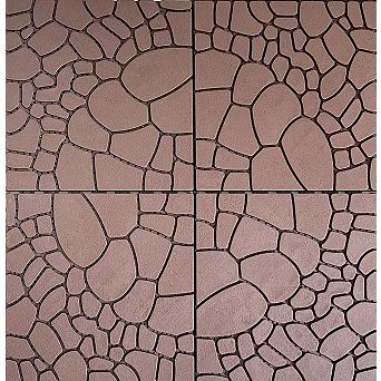 LOVMOR 44 pc 12 in Stone Texture Interlocking Deck Tiles Indoor Outdoor Brown