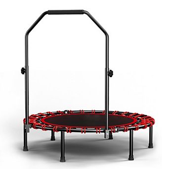LOVMOR 40inch foldable trampoline with handle Premium Elastic Black