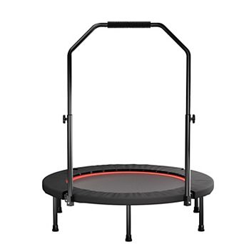 LOVMOR 40inch foldable trampoline with handleStandard Spring Black