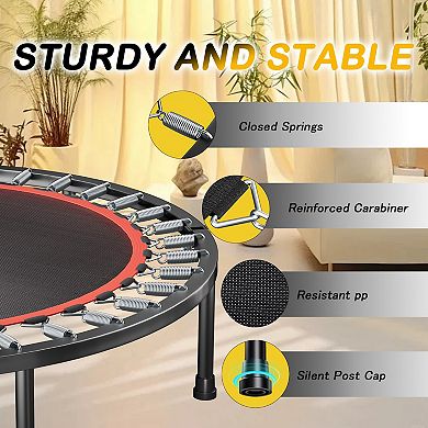 LOVMOR 40inch foldable trampoline with handleStandard Spring Black