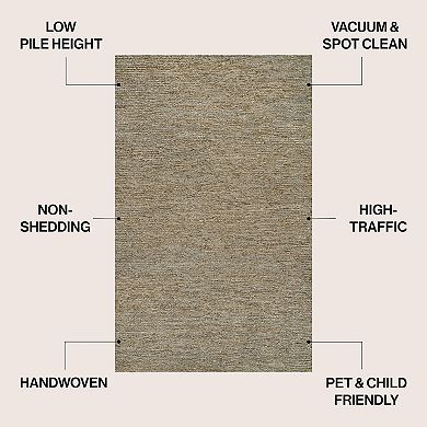 Griffin Rustic Farmhouse Woven Jute Area Rug