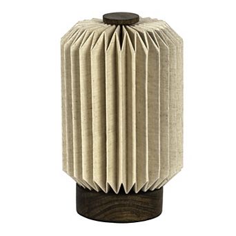 Banks Modern Minimalist Paper Pleated Column Accent LED Table Lamp