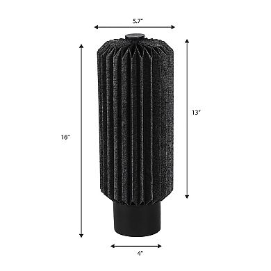 Banks Modern Minimalist Paper Pleated Column Accent LED Table Lamp