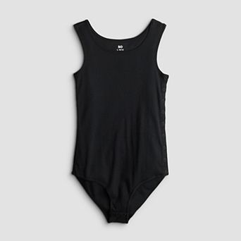 Girls 6-16 SO® Adaptive Scoopneck Tank Bodysuit