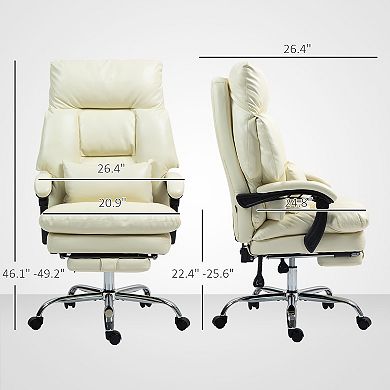 HOMCOM Overstuffed Office Chair, Reclining Computer Chair