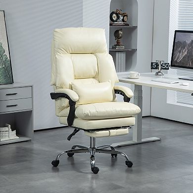 HOMCOM Overstuffed Office Chair, Reclining Computer Chair