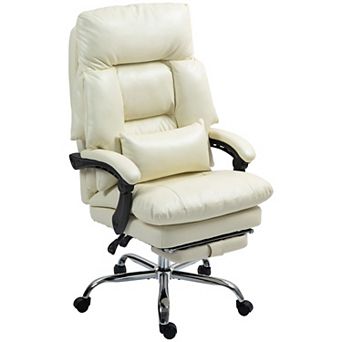 HOMCOM Overstuffed Office Chair, Reclining Computer Chair