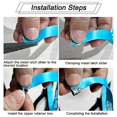 20 Pcs Zipper Stoppers, #8 Top & Bottom Stops for Zippers Rescue Repair