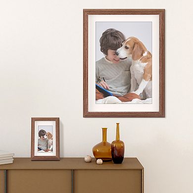 2Pcs Art Modern Picture Frames for Wall Hanging or Tabletop Display 4"x6"&5"x7"