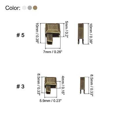 Zipper Repair Kits, Retainers Box & Insertion Pins, #3 #5 #8 #10 Metal Latch Sliders