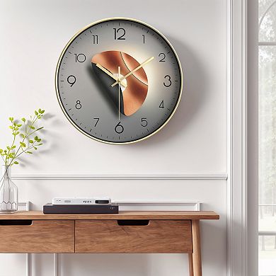 Exquisite Patterns Wall Clock, Silent Non Ticking Battery Operated Modern Clocks, 12x12x1.6 Inch