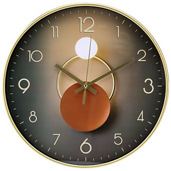 Exquisite Patterns Wall Clock, Silent Non Ticking Battery Operated Modern Clocks, 12x12x1.6 Inch