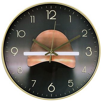 Exquisite Patterns Wall Clock, Silent Non Ticking Battery Operated Modern Clocks, 12x12x1.6 Inch