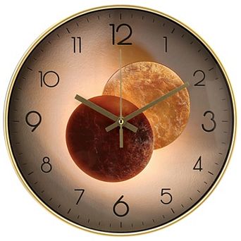 Exquisite Patterns Wall Clock, Silent Non Ticking Battery Operated Modern Clocks, 12x12x1.6 Inch