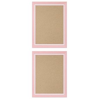 2 pc Distressed Wood Grain Photo Frame for Wall Mounting Display 6"x8"