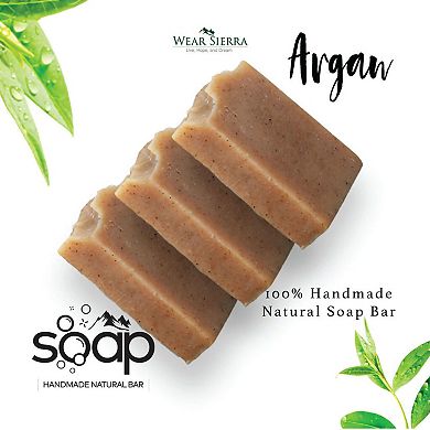Handmade Natural Argan Beauty Bar 3 Pack Soap, Gift For Her