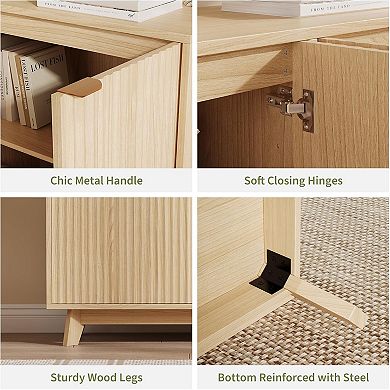 Garvee Buffet Cabinet with Storage, Wood Sideboard for Dining Room, Kitchen or Living Room