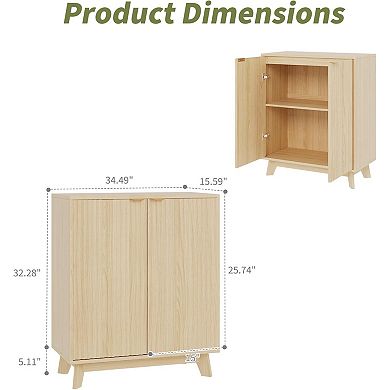 Garvee Buffet Cabinet with Storage, Wood Sideboard for Dining Room, Kitchen or Living Room