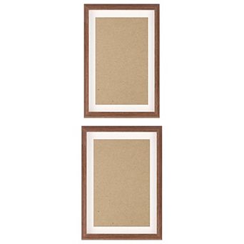 2 pc Art Modern Picture Frames for Wall Hanging or Tabletop Display 4"x6"&8.5"x11"