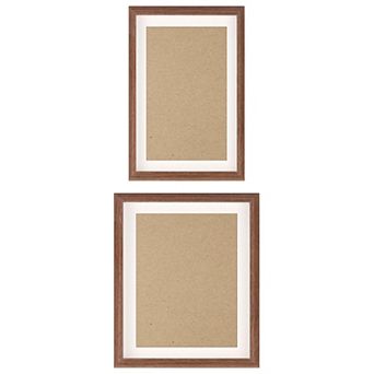 2 pc Art Modern Picture Frames for Wall Hanging or Tabletop Display 4"x6"&10"x12"