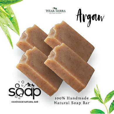 Handmade Natural Argan Beauty Bar 4 Pack Soap, Gift For Her