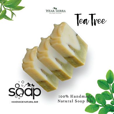 Handmade Natural Anti-Acne Tea Tree Bar 3 Pack Soap, Gift For Her, Gift For Mom
