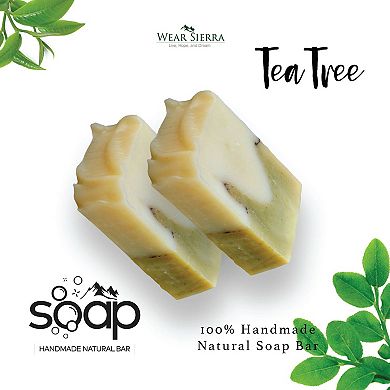 Handmade Natural Anti-Acne Tea Tree Bar 2 Pack Soap, Gift For Her, Gift For Mom