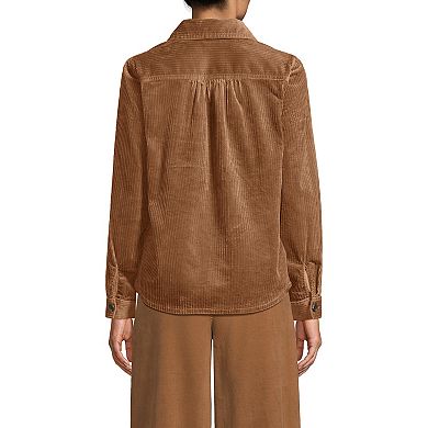 Plus Size Lands' End Wide Wale Corduroy Shirt Jacket