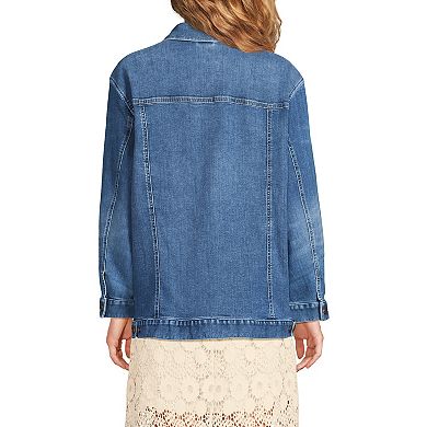 Women's Lands' End Oversized Denim Trucker Jacket