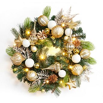 Christmas Wreath for Front Door, 24 Inch