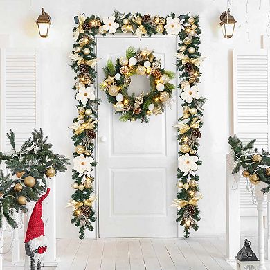 Christmas Wreath for Front Door, 24 Inch