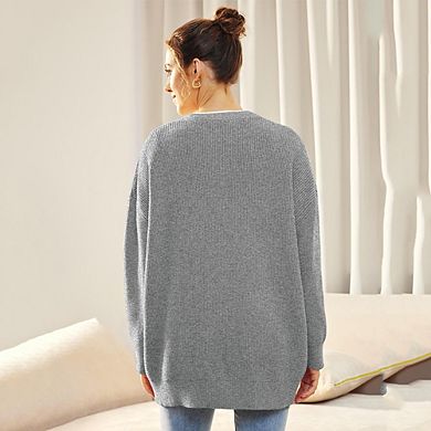 Women Casual Sweaters Loose Fit Knit Cardigans Outerwear Coats