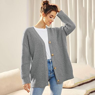 Women Casual Sweaters Loose Fit Knit Cardigans Outerwear Coats
