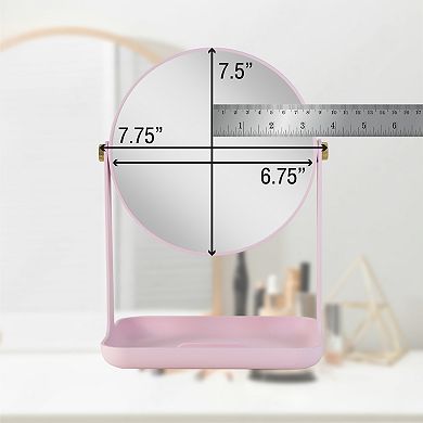 Back to School Face Mirror with 5X/1X Magnifications Accessory Tray and Phone Holder