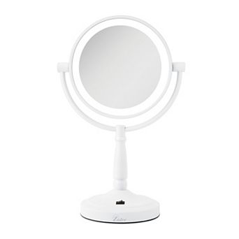 Cordless LED Lighted Countertop Mirror for Women with Magnifications 10X/1X