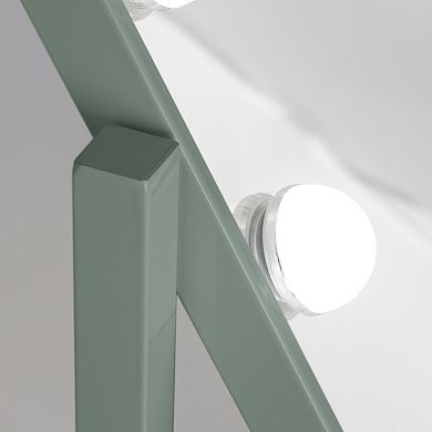 18"x21" Hollywood Mirror with Lights LED, Vertical Countertop Vanity Mirror