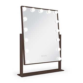 18"x21" Hollywood Mirror with Lights LED, Vertical Countertop Vanity Mirror