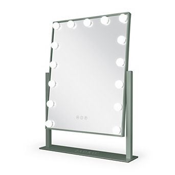 18"x21" Hollywood Mirror with Lights LED, Vertical Countertop Vanity Mirror